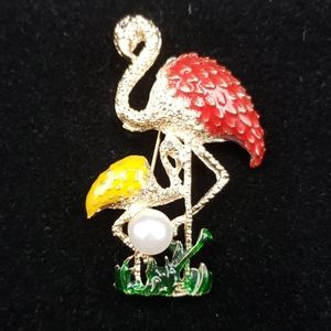 Flamingo Brooch